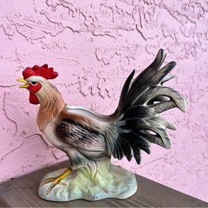 Vintage Ceramic Lefton Rooster Planter Vase Flaw